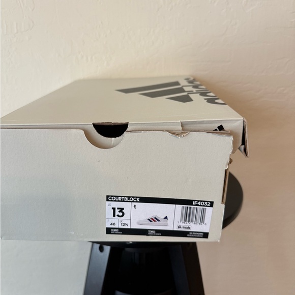 Adidas White Sneakers with Red and Blue Stripes - Picture 7 of 8